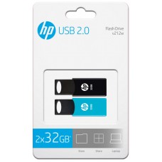 USB 2.0 HP 32GB X 2 TWIN en Huesoi
