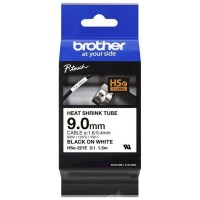 BROTHER Cinta tubo termorretractil. Texto negro sobre fondo blanco. PTE300, PTE550W, PTP750W, PTP900W, PTP950NW, PTD800W en Huesoi