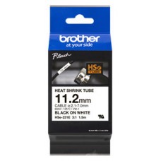 BROTHER Cinta tubo termorretractil. Texto negro sobre fondo blanco. PTE300, PTE550W, PTP750W, PTP900 en Huesoi