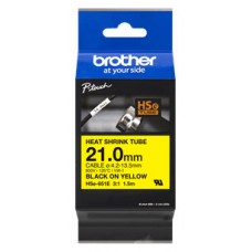 BROTHER Cinta tubo termorretractil. Texto negro sobre fondo amarillo. PTE550W, PTP750W, PTP900W, PTP en Huesoi