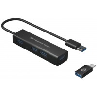 HUB USB-C 3.0 CONCEPTRONIC HUBBIES07B 4 PUERTOS USB en Huesoi