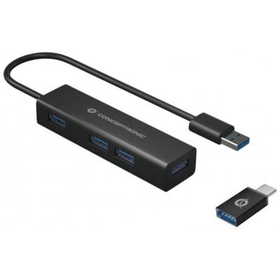 HUB USB 3.0 CONCEPTRONIC HUBBIES06B 4 PUERTOS USB 3.0 en Huesoi