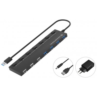 HUB USB 2.0/3.0 CONCEPTRONIC HUBBIES09 4 PUERTOS 3.0 3 en Huesoi