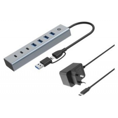 HUB USB 3.0 CONCEPTRONIC HUBBIES20GP 7 PUERTOS USB-C A en Huesoi