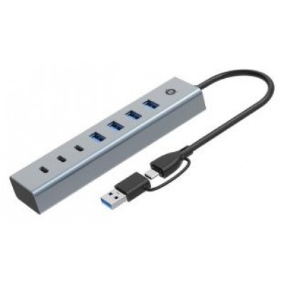 HUB USB 3.0 CONCEPTRONIC HUBBIES20G 7 PUERTOS USB-C A en Huesoi