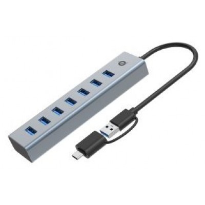 HUB USB 3.0 CONCEPTRONIC HUBBIES21G 7 PUERTOS  USB-C A en Huesoi