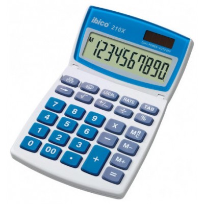 CALCULADORA DE SOBREMESA DE 10 DIGITOS MODELO 210X SOLAR / PILA IBICO IB410079 (Espera 4 dias) en Huesoi