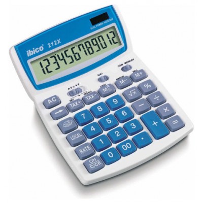 CALCULADORA DE SOBREMESA DE 12 DIGITOS MODELO 212X SOLAR / PILA IBICO IB410086 (Espera 4 dias) en Huesoi