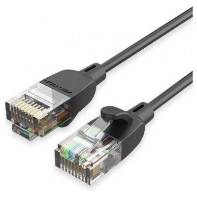 CABLE DE RED LATIGUILLO RJ45 UTP CAT6A 1 M NEGRO VENTION (Espera 4 dias) en Huesoi