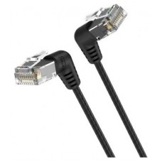 CABLE DE RED LATIGUILLO ACODADO RJ45 UTP CAT6A AWG32 0.5 M NEGRO VENTION (Espera 4 dias) en Huesoi