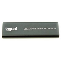 iggual Caja externa USB-C 3.1 SSD M.2 NVMe y SATA en Huesoi