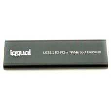 iggual Caja externa USB-C 3.1 SSD M.2 NVMe y SATA en Huesoi