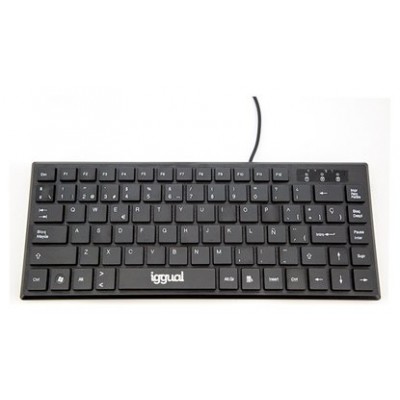 iggual Teclado USB compacto TKL Slim TKL-USB negro en Huesoi