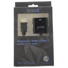 iggual Adaptador HDMI a VGA + audio (3.5 mm) en Huesoi