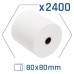 Palet 2400 rollos papel t&eacute;rmico sin BPA 80x80mm en Huesoi