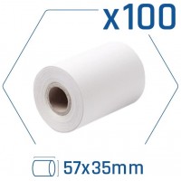 Pack 100 rollos papel térmico datáfono 57x35 mm en Huesoi Pack 100 rollos papel térmico datáfono 57x35 mm en Huesoi