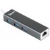 iggual Hub USB-A 3 puertos USB 3.0 + RJ45 Gigabit en Huesoi