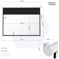 iggual Pantalla manual 16:9 72" 159x89 cm en Huesoi