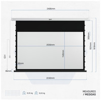 iggual Pantalla el&eacute;c tensionada 16:9 92" 203x114cm en Huesoi