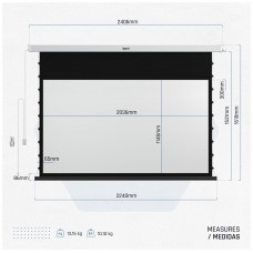 iggual Pantalla el&eacute;c tensionada 16:9 92" 203x114cm en Huesoi