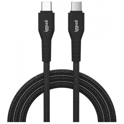 iggual Cable USB-C a tipo C 60W 3A 100 cm trenzado en Huesoi