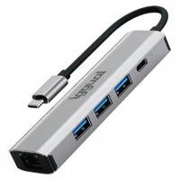iggual Hub tipo C 5 puertos 3xUSB + RJ45 + tipo C en Huesoi iggual Hub tipo C 5 puertos 3xUSB + RJ45 + tipo C en Huesoi