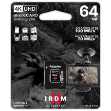 Goodram IRDM UHS-I U3 Micro SD 64GB c/adap en Huesoi