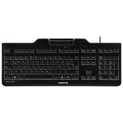 Cherry Teclado+lector chip integrado (DNIe) Negro en Huesoi