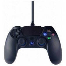 MANDO DE JUEGO GEMBIRD CON VIBRACION CON CABLE PARA PLAYSTATION 4 O PC, NEGRO en Huesoi