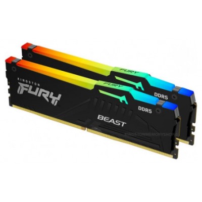 MEMORIA KINGSTON FURY BEAST RGB DDR5 64GB KIT2 5200MT/S  CL4 (Espera 4 dias) en Huesoi