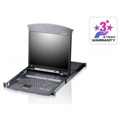 ATEN Consola LCD dual rail con switch KVM integrado multi-interfaz Cat 5 de 8 puertos (Espera 4 dias) en Huesoi