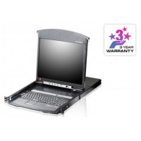 Aten Consola LCD dual rail con switch KVM por IP integrado multi-interfaz Cat 5 de 16 puertos con acceso compartido desde consolas local/remota (Espera 4 dias) en Huesoi