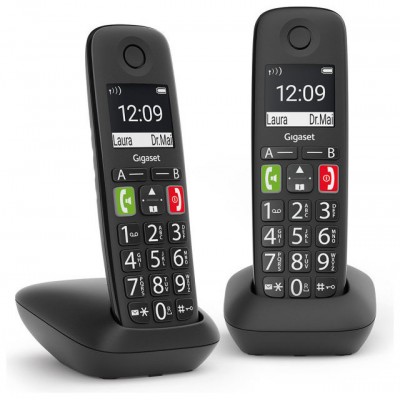 Gigaset E290 Duo Teléfono DECT/analógico Identificador de llamadas Negro (Espera 4 dias) en Huesoi