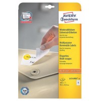 PAQUETE 25 HOJAS ETIQUETAS DESPEGABLES ECOLÓGICAS, CERTIFICADAS FSC-IMPRESORAS LÁSER-99,1X42,3 MM AVERY L4743REV-25 (Espera 4 dias) en Huesoi