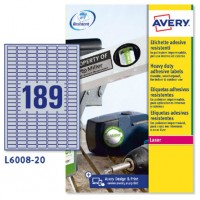 Avery Etiquetas plateadas de poliéster 25.4 x 10 mm (Espera 4 dias) en Huesoi