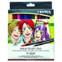 ESTUCHE 12 ROTULADORES DIBUJOS MANGA AQUA BRUSH DUO MANGA LYRA L6521121 (Espera 4 dias) en Huesoi