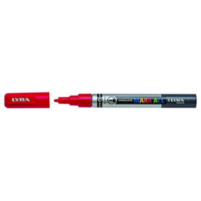 MARCADOR PERMANENTE MARK ALL ROJO 1 MM LYRA GROOVE L6810018 (Espera 4 dias) en Huesoi