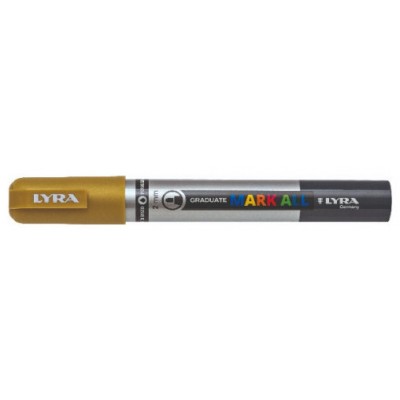 MARCADOR PERMANENTE MARK ALL ORO 2 MM LYRA GROOVE L6820250 (Espera 4 dias) en Huesoi