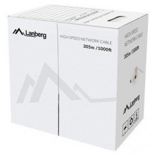 BOBINA CABLE RED LANBERG UTP RJ45 CAT.6 SOLIDO CU AWG24 305M GRIS FLUKE TEST en Huesoi