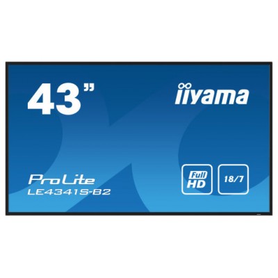 iiyama PROLITE LE4341S-B2 Pantalla plana para señalización digital 108 cm (42.5") LCD 350 cd / m² Full HD Negro 18/7 (Espera 4 dias) en Huesoi