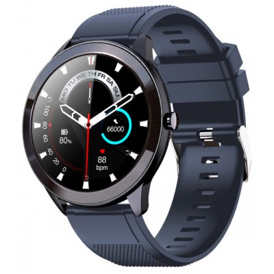 SMARTWATCH LEOTEC 1,28" MULTISPORT WAVE AZUL PANTALLA REDONDA en Huesoi