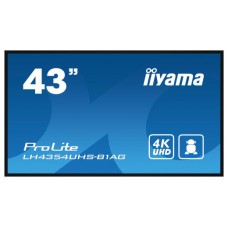 iiyama LH4354UHS-B1AG pantalla de señalización Pantalla plana para señalización digital 108 cm (42.5") LCD Wifi 500 cd / m² 4K Ultra HD Negro Procesador incorporado Android 11 24/7 (Espera 4 dias) en Huesoi