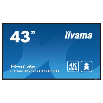 iiyama LH4365UHSB-B1 pantalla de señalización Diseño de quiosco 108 cm (42.5") LED Wifi 800 cd / m² 4K Ultra HD Negro Procesador incorporado Android 11 24/7 (Espera 4 dias) en Huesoi