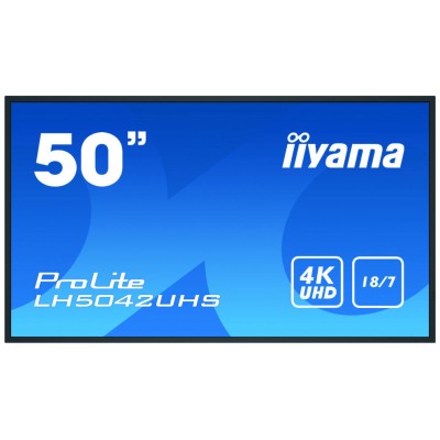 iiyama LH5042UHS-B3 pantalla de señalización Pizarra de caballete digital 125,7 cm (49.5") VA 4K Ultra HD Negro Android 8.0 (Espera 4 dias) en Huesoi