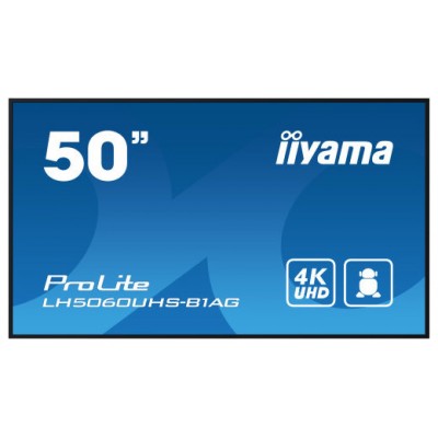MONITOR IIYAMA 50" 3840X2160, UHD, 500CD/M2, LANDSCAPE PORTRAIT, MM 2X 10W, 3X HDMI, USB 2.0 X2, WIFI, LAN, MEDIA PLAY USB, CONTROL LAN / RS232C, IISIGNAGE2 (CMS/DMS), E-SHARE,ANDROID 11 OS, 24/7,VESA MOUNT 300X400(SOPORTE PARED INCLUIDO) (LH5060UHS-
