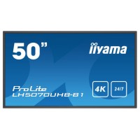 iiyama LH5070UHB-B1 pantalla de señalización Pantalla plana para señalización digital 125,7 cm (49.5") VA 700 cd / m² 4K Ultra HD Negro Procesador incorporado Android 9.0 24/7 (Espera 4 dias) en Huesoi