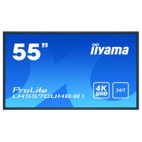 iiyama LH5570UHB-B1 pantalla de señalización Pantalla plana para señalización digital 138,7 cm (54.6") VA 4K Ultra HD Negro Procesador incorporado Android 9.0 (Espera 4 dias) en Huesoi