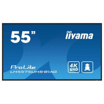 iiyama ProLite Pantalla plana para señalización digital 138,7 cm (54.6") LCD Wifi 500 cd / m² 4K Ultra HD Negro Procesador incorporado Android 11 24/7 (Espera 4 dias) en Huesoi