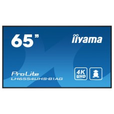 iiyama LH6554UHS-B1AG pantalla de señalización Pantalla plana para señalización digital 165,1 cm (65") LCD Wifi 4K Ultra HD Negro Procesador incorporado Android 11 24/7 (Espera 4 dias) en Huesoi