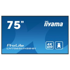 iiyama LH7565UHSB-B1 pantalla de señalización Diseño de quiosco 189,2 cm (74.5") LED Wifi 800 cd / m² 4K Ultra HD Negro Procesador incorporado Android 11 24/7 (Espera 4 dias) en Huesoi